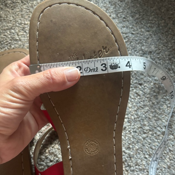 Red Leather Salt Water Sandals By Hoy 7 - Picture 5 of 8